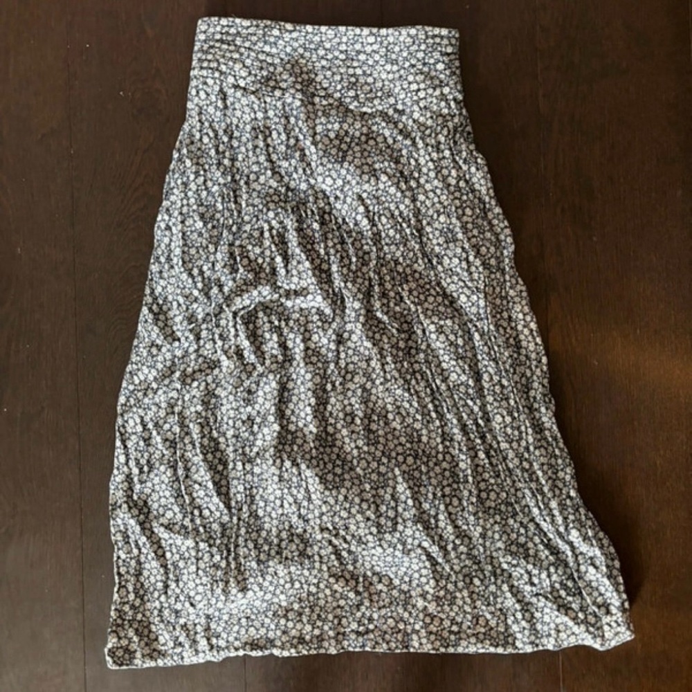 Rebecca Taylor Lauren Floral Print Silk Midi Skirt